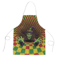 Jamaica Reggae Witch Apron Reggae Optical 3D Illusion - Wonder Print Shop