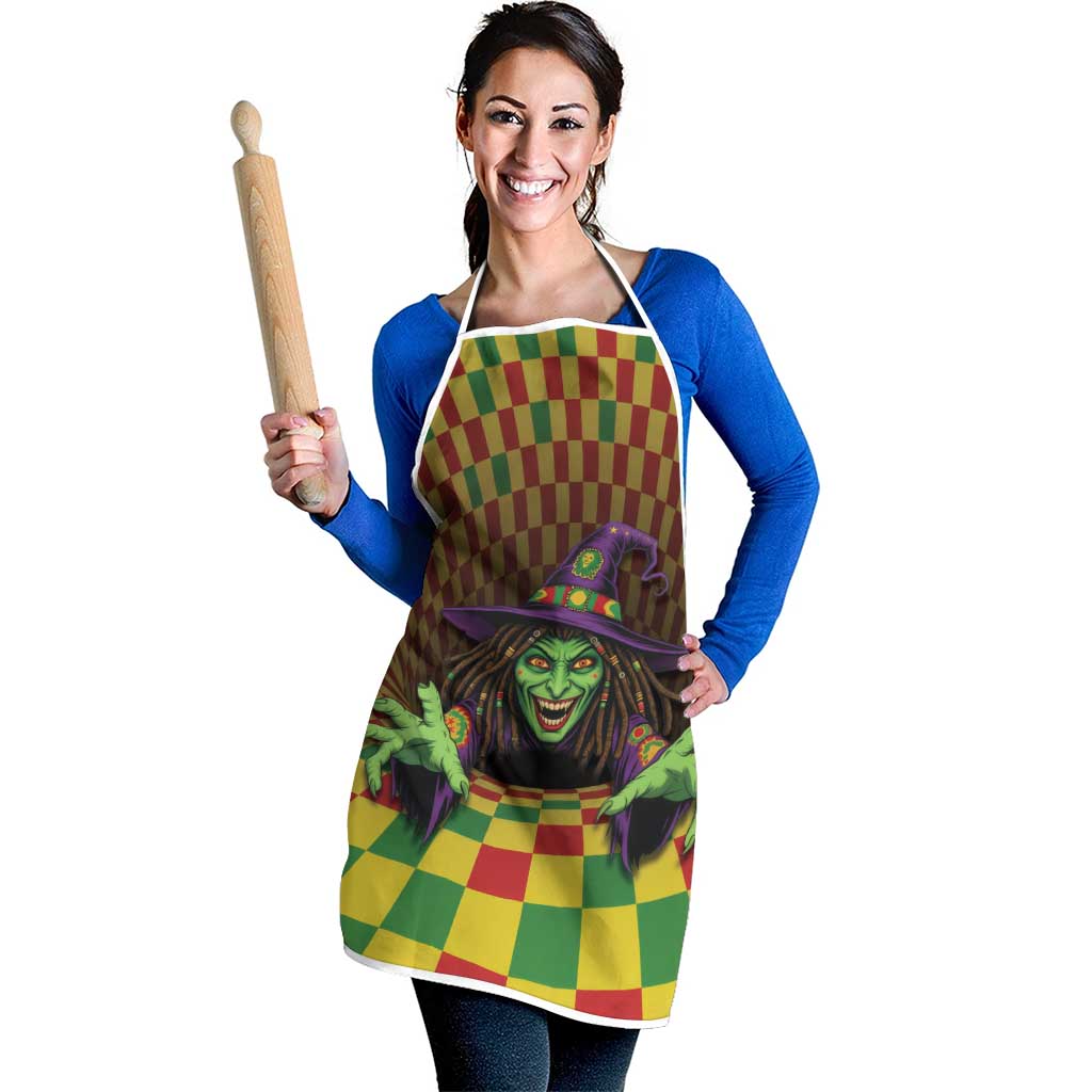 Jamaica Reggae Witch Apron Reggae Optical 3D Illusion - Wonder Print Shop