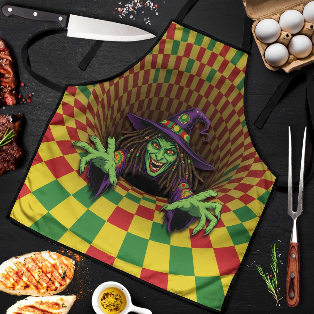 Jamaica Reggae Witch Apron Reggae Optical 3D Illusion - Wonder Print Shop