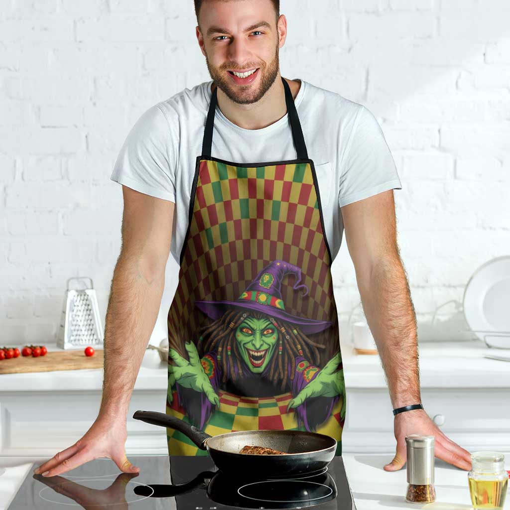 Jamaica Reggae Witch Apron Reggae Optical 3D Illusion - Wonder Print Shop