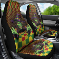Jamaica Reggae Witch Car Seat Cover Reggae Optical 3D Illusion - Wonder Print Shop