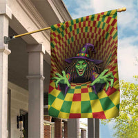 Jamaica Reggae Witch Garden Flag Reggae Optical 3D Illusion - Wonder Print Shop