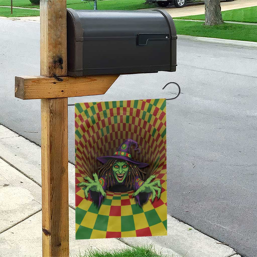 Jamaica Reggae Witch Garden Flag Reggae Optical 3D Illusion - Wonder Print Shop