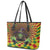 Jamaica Reggae Witch Leather Tote Bag Reggae Optical 3D Illusion - Wonder Print Shop