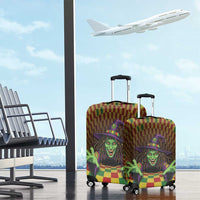 Jamaica Reggae Witch Luggage Cover Reggae Optical 3D Illusion - Wonder Print Shop