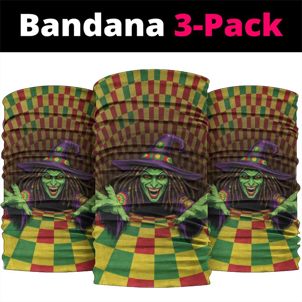 Jamaica Reggae Witch Neck Gaiter Reggae Optical 3D Illusion - Wonder Print Shop
