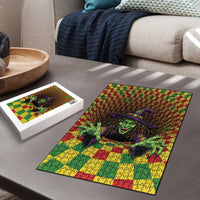 Jamaica Reggae Witch Puzzle Reggae Optical 3D Illusion - Wonder Print Shop