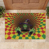 Jamaica Reggae Witch Rubber Doormat Reggae Optical 3D Illusion - Wonder Print Shop