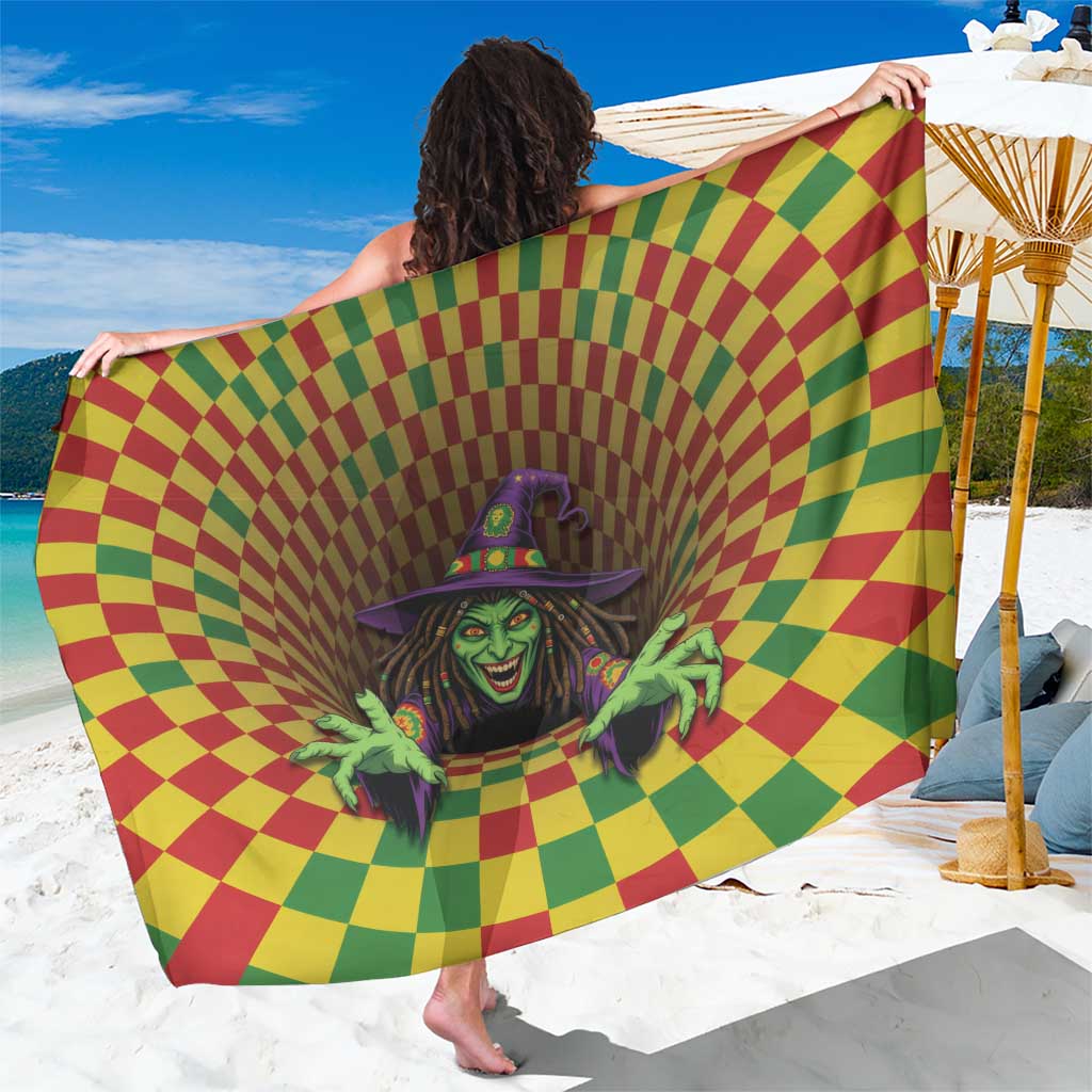 Jamaica Reggae Witch Sarong Reggae Optical 3D Illusion - Wonder Print Shop