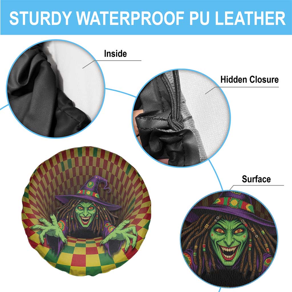 Jamaica Reggae Witch Spare Tire Cover Reggae Optical 3D Illusion - Wonder Print Shop