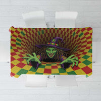 Jamaica Reggae Witch Tablecloth Reggae Optical 3D Illusion - Wonder Print Shop