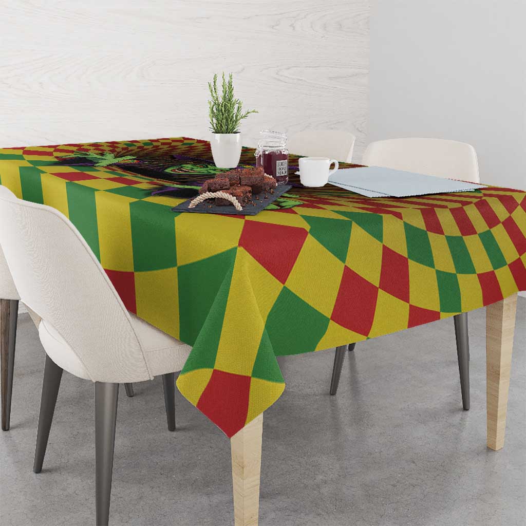 Jamaica Reggae Witch Tablecloth Reggae Optical 3D Illusion - Wonder Print Shop