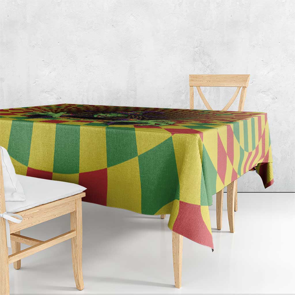 Jamaica Reggae Witch Tablecloth Reggae Optical 3D Illusion - Wonder Print Shop