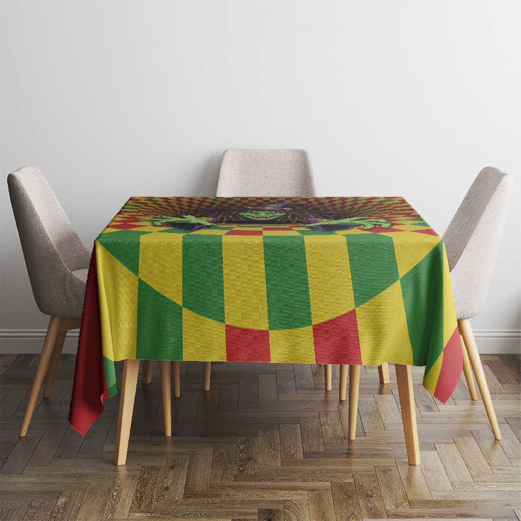 Jamaica Reggae Witch Tablecloth Reggae Optical 3D Illusion - Wonder Print Shop