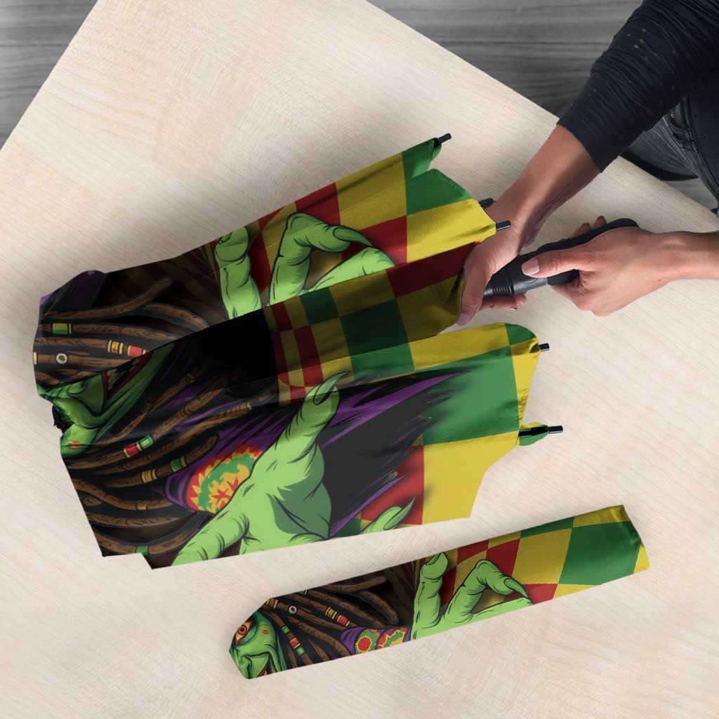 Jamaica Reggae Witch Umbrella Reggae Optical 3D Illusion - Wonder Print Shop