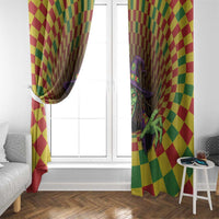 Jamaica Reggae Witch Window Curtain Reggae Optical 3D Illusion - Wonder Print Shop