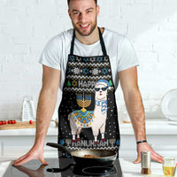Happy Hanukkah Llama Apron Funny Menorah for Jewish Holiday - Wonder Print Shop