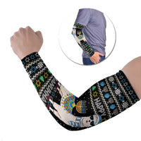 Happy Hanukkah Llama Arm Sleeves Funny Menorah for Jewish Holiday - Wonder Print Shop