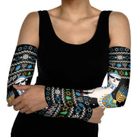 Happy Hanukkah Llama Arm Sleeves Funny Menorah for Jewish Holiday - Wonder Print Shop