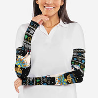 Happy Hanukkah Llama Arm Sleeves Funny Menorah for Jewish Holiday - Wonder Print Shop