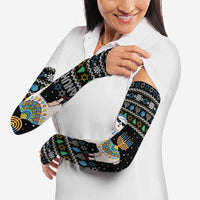 Happy Hanukkah Llama Arm Sleeves Funny Menorah for Jewish Holiday - Wonder Print Shop