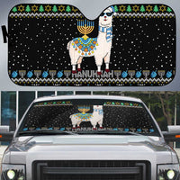 Happy Hanukkah Llama Auto Sun Shade Funny Menorah for Jewish Holiday - Wonder Print Shop