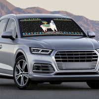 Happy Hanukkah Llama Auto Sun Shade Funny Menorah for Jewish Holiday - Wonder Print Shop