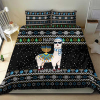 Happy Hanukkah Llama Bedding Set Funny Menorah for Jewish Holiday - Wonder Print Shop