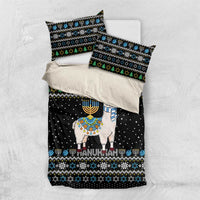 Happy Hanukkah Llama Bedding Set Funny Menorah for Jewish Holiday - Wonder Print Shop