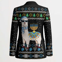 Happy Hanukkah Llama Blazer Funny Menorah for Jewish Holiday - Wonder Print Shop