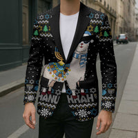 Happy Hanukkah Llama Blazer Funny Menorah for Jewish Holiday - Wonder Print Shop
