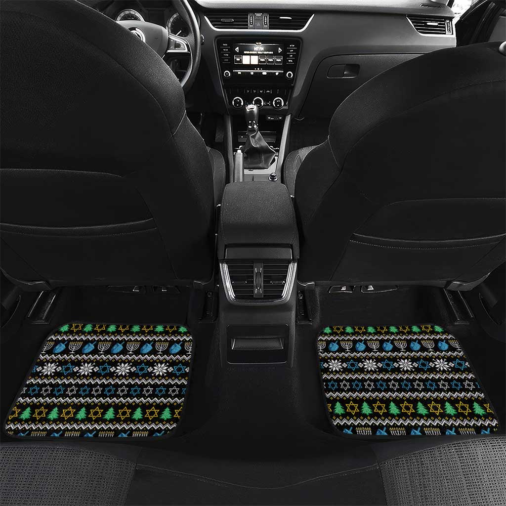 Happy Hanukkah Llama Car Mats Funny Menorah for Jewish Holiday - Wonder Print Shop