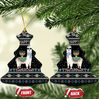 Happy Hanukkah Llama Ceramic Ornament Funny Menorah for Jewish Holiday - Wonder Print Shop