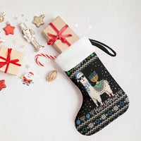 Happy Hanukkah Llama Christmas Stocking Funny Menorah for Jewish Holiday - Wonder Print Shop