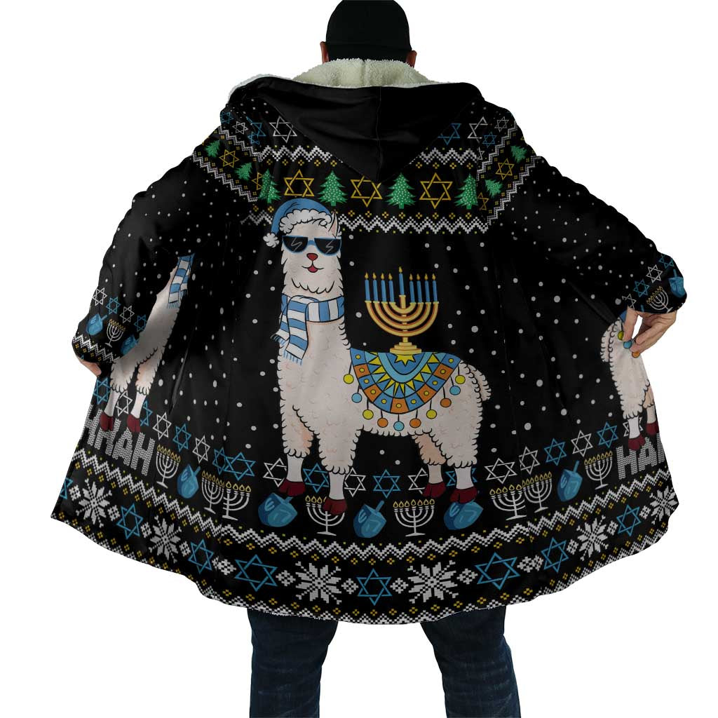 Happy Hanukkah Llama Cloak Funny Menorah for Jewish Holiday - Wonder Print Shop