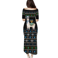 Happy Hanukkah Llama Family Matching Puletasi and Hawaiian Shirt Funny Menorah for Jewish Holiday - Wonder Print Shop
