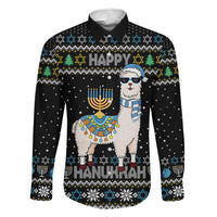 Happy Hanukkah Llama Family Matching Tank Maxi Dress and Hawaiian Shirt Funny Menorah for Jewish Holiday - Wonder Print Shop