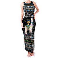 Happy Hanukkah Llama Family Matching Tank Maxi Dress and Hawaiian Shirt Funny Menorah for Jewish Holiday - Wonder Print Shop