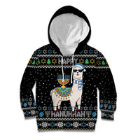 Happy Hanukkah Llama Kid Hoodie Funny Menorah for Jewish Holiday - Wonder Print Shop