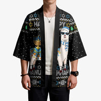 Happy Hanukkah Llama Kimono Funny Menorah for Jewish Holiday - Wonder Print Shop