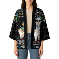 Happy Hanukkah Llama Kimono Funny Menorah for Jewish Holiday - Wonder Print Shop