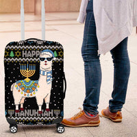 Happy Hanukkah Llama Luggage Cover Funny Menorah for Jewish Holiday - Wonder Print Shop