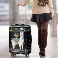 Happy Hanukkah Llama Luggage Cover Funny Menorah for Jewish Holiday - Wonder Print Shop