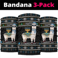 Happy Hanukkah Llama Neck Gaiter Funny Menorah for Jewish Holiday - Wonder Print Shop