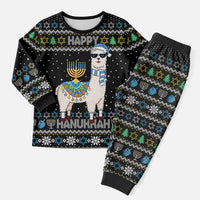 Happy Hanukkah Llama Christmas Pajama Set Funny Menorah for Jewish Holiday - Wonder Print Shop