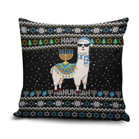 Happy Hanukkah Llama Pillow Cover Funny Menorah for Jewish Holiday - Wonder Print Shop