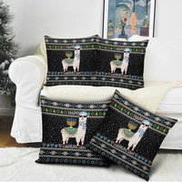 Happy Hanukkah Llama Pillow Cover Funny Menorah for Jewish Holiday - Wonder Print Shop
