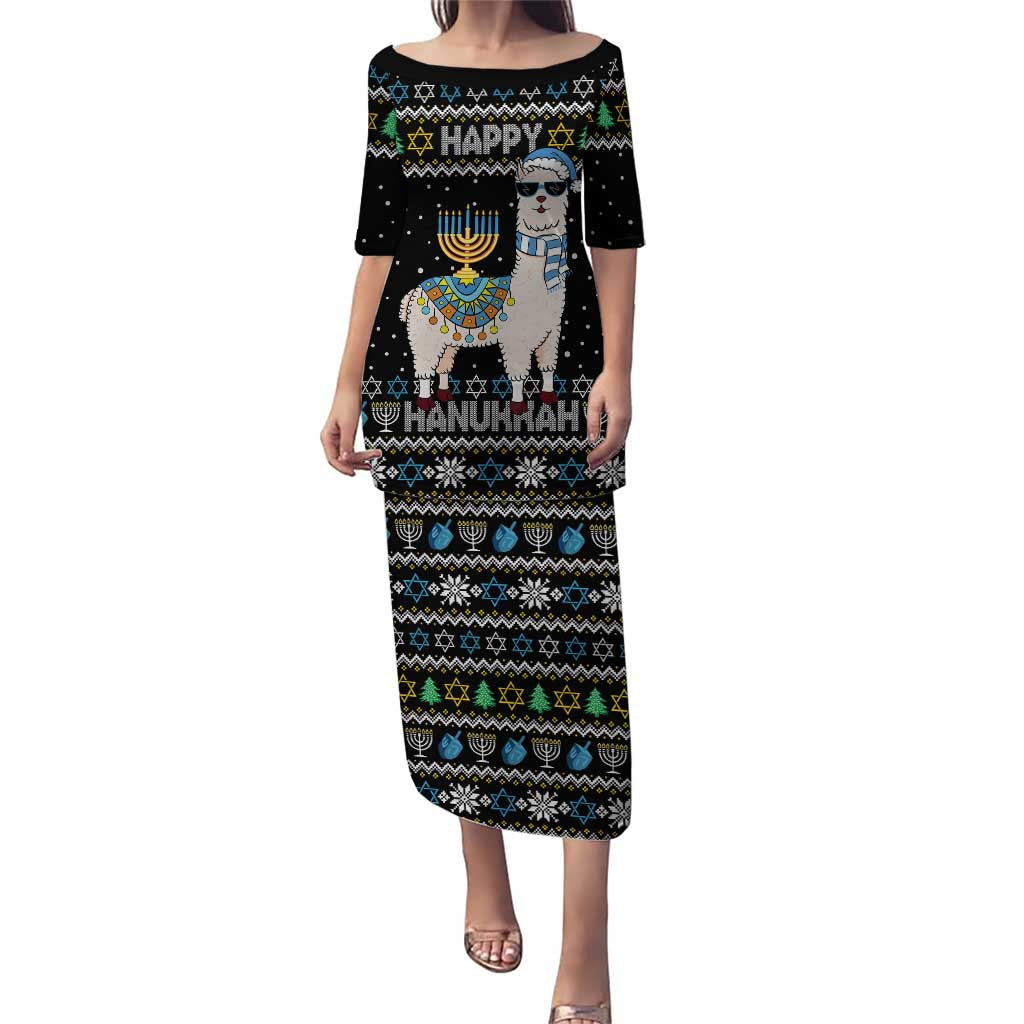 Happy Hanukkah Llama Puletasi Funny Menorah for Jewish Holiday - Wonder Print Shop