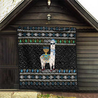 Happy Hanukkah Llama Quilt Funny Menorah for Jewish Holiday - Wonder Print Shop