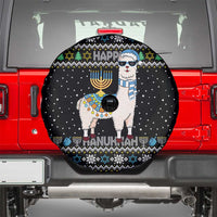 Happy Hanukkah Llama Spare Tire Cover Funny Menorah for Jewish Holiday - Wonder Print Shop